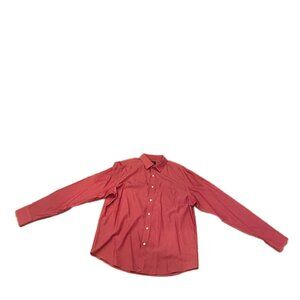 Red Untuckit Long sleeve Button Down Dress Shirt